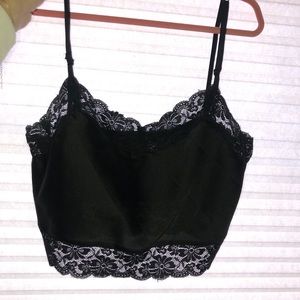 Brandy Melville 
satin and lace black camisole